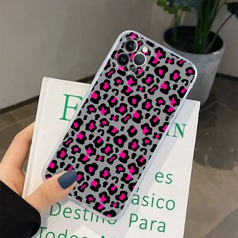 Leopard print Phone Case For iPhone 14 11 12 13 Mini Pro XS Max Cover 6 7 8 Plus X XR SE 2020 Funda Shell
