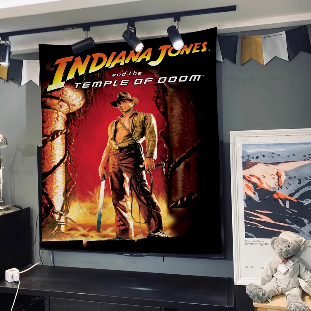 Фильм Индиана Джонс мультфильм гобелен хиппи цветок настенные ковры Декор в