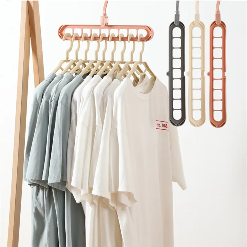 

Clothes Hanger Closet Organizer Space Saving Hanger Multi-port Clothing Rack Plastic Scarf Cabide Storage Hangers for Clothes