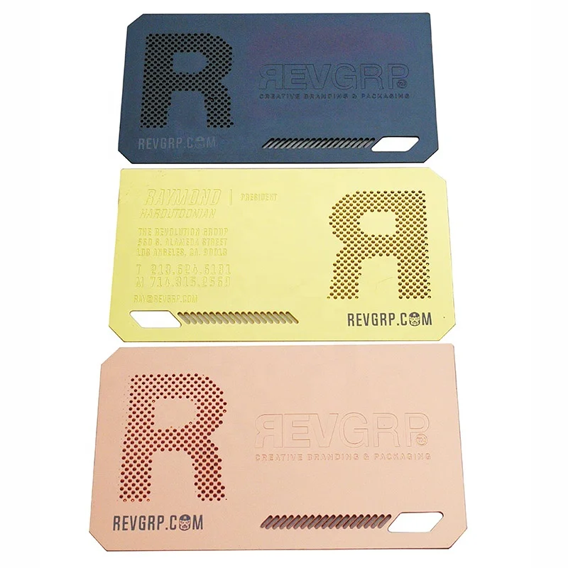 

Custom Printing Rose Gold Laser Cutting Engraved Name Logo Luxury Stainless Steel VIP Credit Visit Metal Business Card