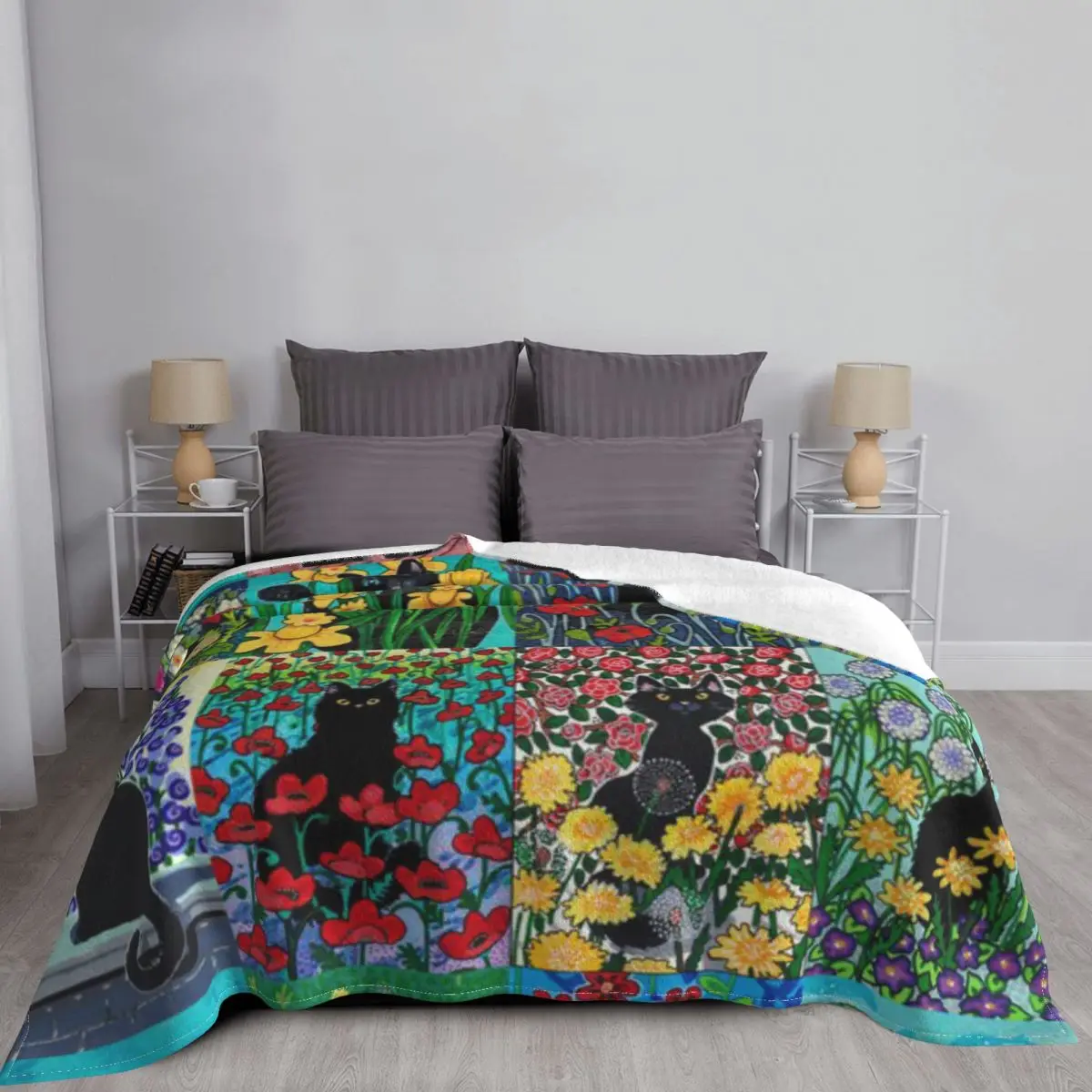 Many Black Cats An Ultra-Soft Micro Fleece Blanket