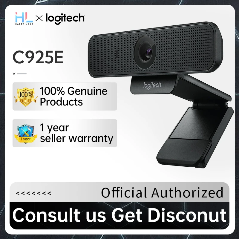 

Logitech C925e Full Hd 1080p 30fps Webcam Usb Web Cam For Laptop Camera Usb 2.0 Video Webcam Built-in Microphone