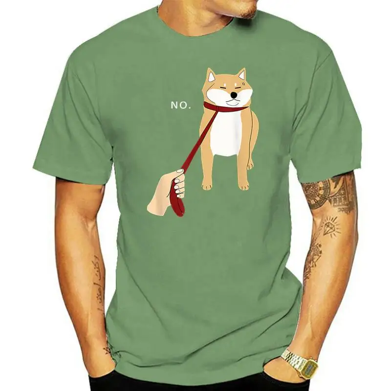 

100% Cotton Cute Shiba Inu Dog NOPE Doge Funny Summer Men's Novelty T-Shirt Women Casual Streetwear Harajuku Gamers Tee EU Size