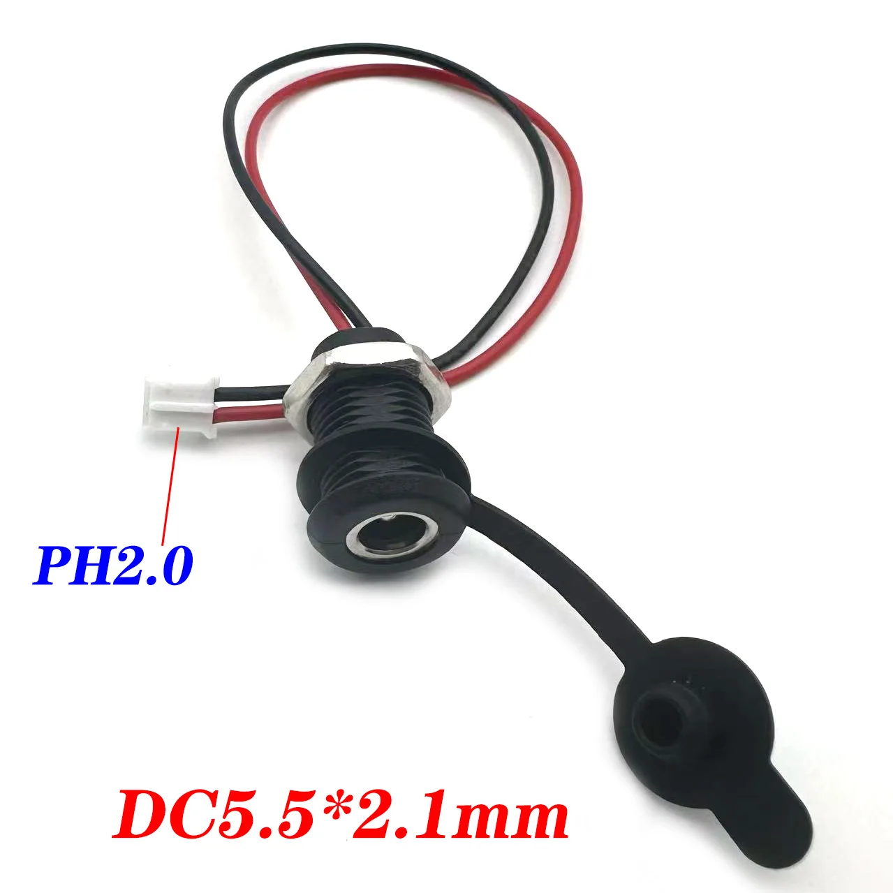 

Разъем постоянного тока 5,5*2,1 мм 5521 5525, разъем питания постоянного тока, розетка, гнездовой разъем для монтажа на панели, адаптер ph2.0 5,5 мм 2,1 мм