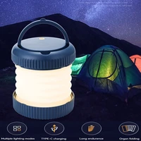 led folding camping lantern lamp usb 5v charging magnetic travel 3 modes emergency light flashlight tent work repair lighting
