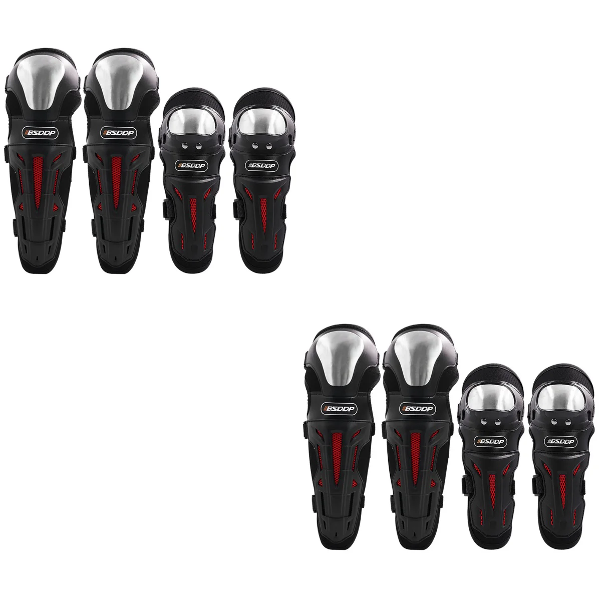 

2 Sets Motorcycle Limbs Protector Useful Riding Knee Pads Elbow Pads