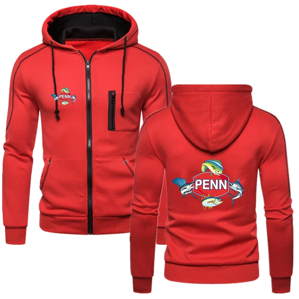 2024 весенне-осенние мужские толстовки с логотипом Penn Fishing Reel повседневные