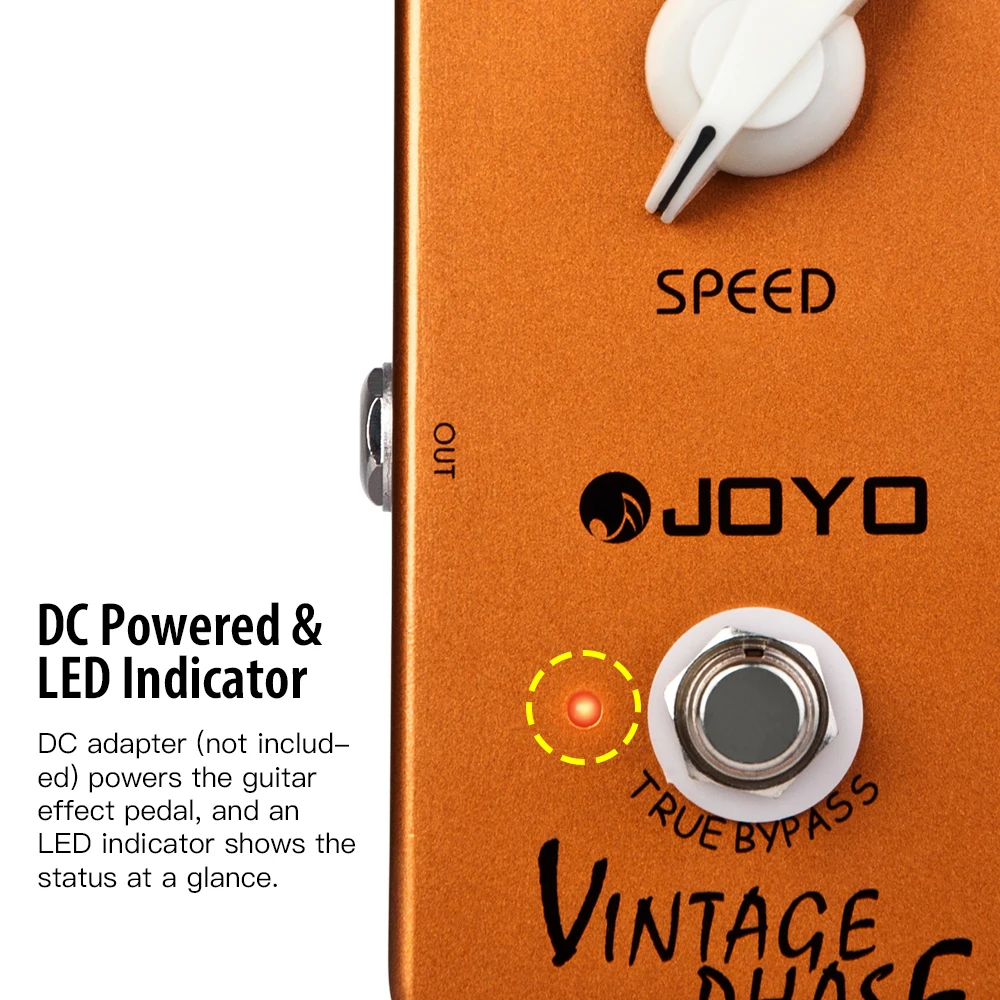 Винтажная педаль для гитары JOYO JF - 06 Phaser аксессуары с реальным байпасом мини