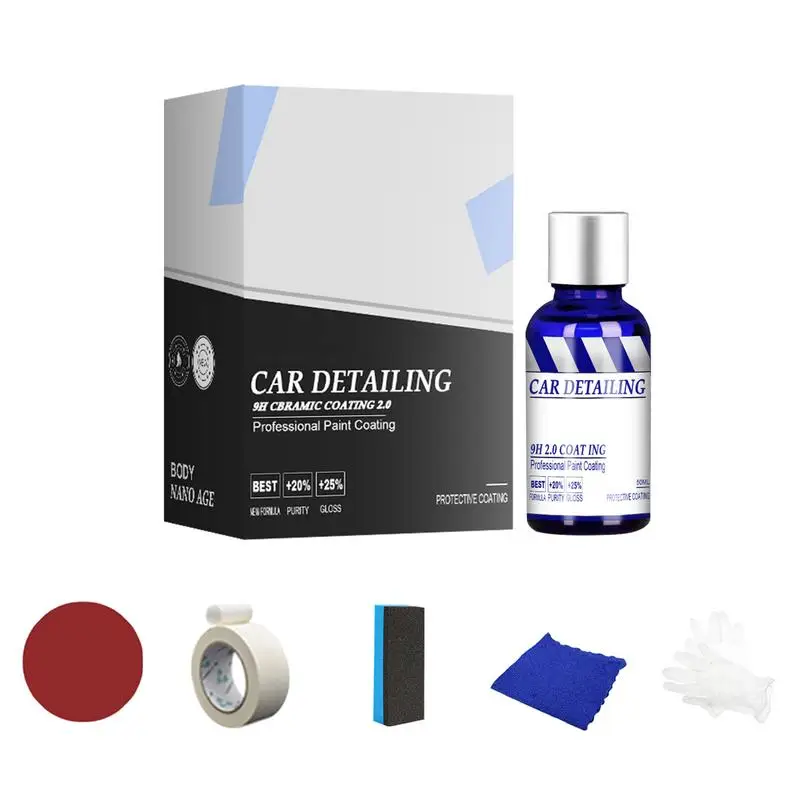 

9H Nano Ceramic Coating Kit Ceramic Scratch Repair Coating Hydrophobic Polish Waterless Car Wash Wax And Long Lasting Protection