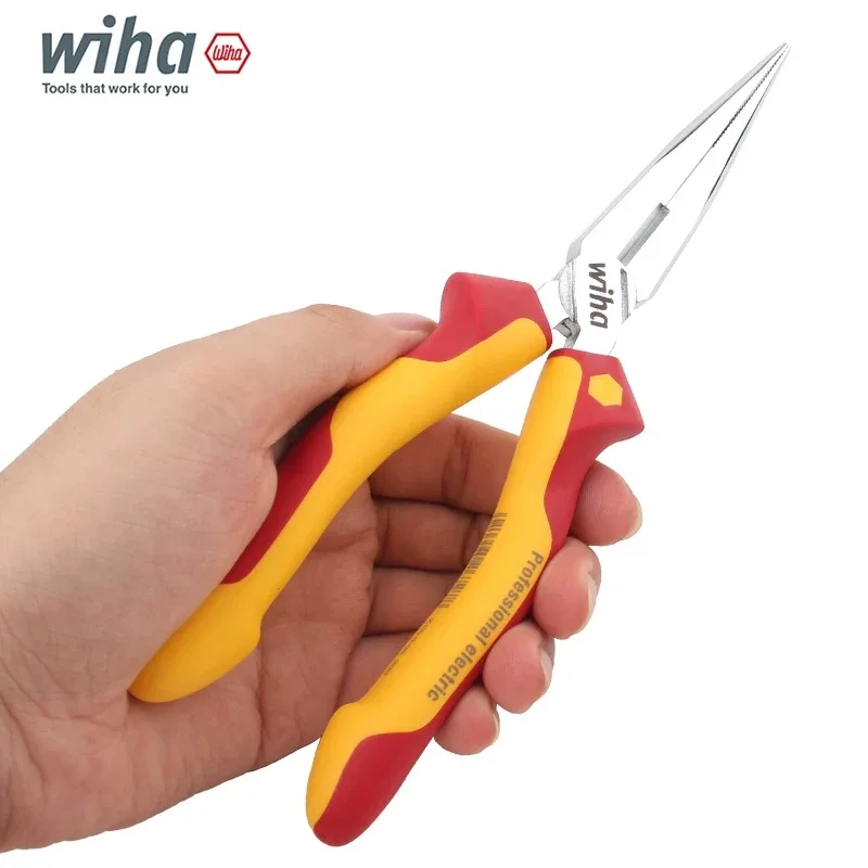 Фото Wiha 26720 1000V VDE Изолированные острогубцы с кусачками 160 мм, безопасный ручной инструмент для электриков №3