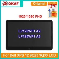okanfu original 12 5 xps12 9q23 9q33 lcd screen for dell xps 12 9q23 9q33 lp125wf1 spa2 a3 touch screen assembly digiter panel