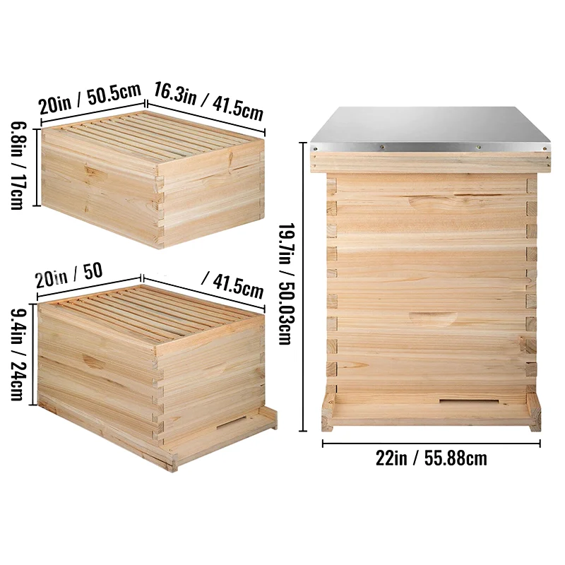 Оборудование для пчеловодства BAQIAN Bee Hive 10-рамная коробка пчел