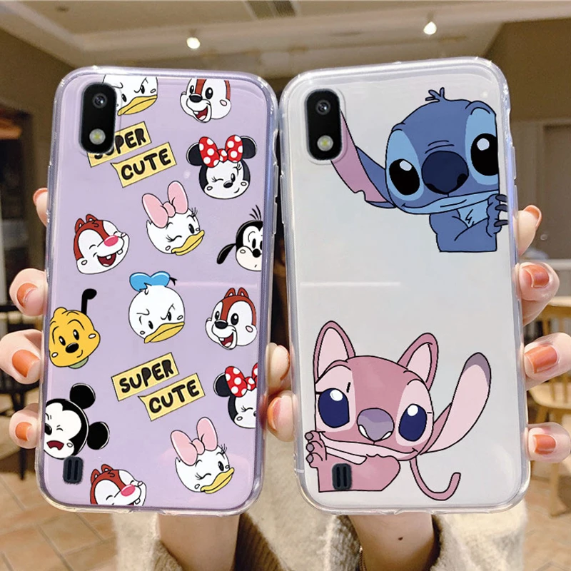 Чехол для телефона Samsung Galaxy A10 прозрачный с рисунком Микки и Минни Маус Дейзи Дональд Дак Ститч мультяшный Прозрачный чехол для Samsunga10 A 10 Чехол для телефона Samsung Galaxy A10 прозрачный с рисунком Микки и Минни Маус Дейзи Дональд Дак Ститч мультяшный Прозрачный чехол для Samsunga10 A 10