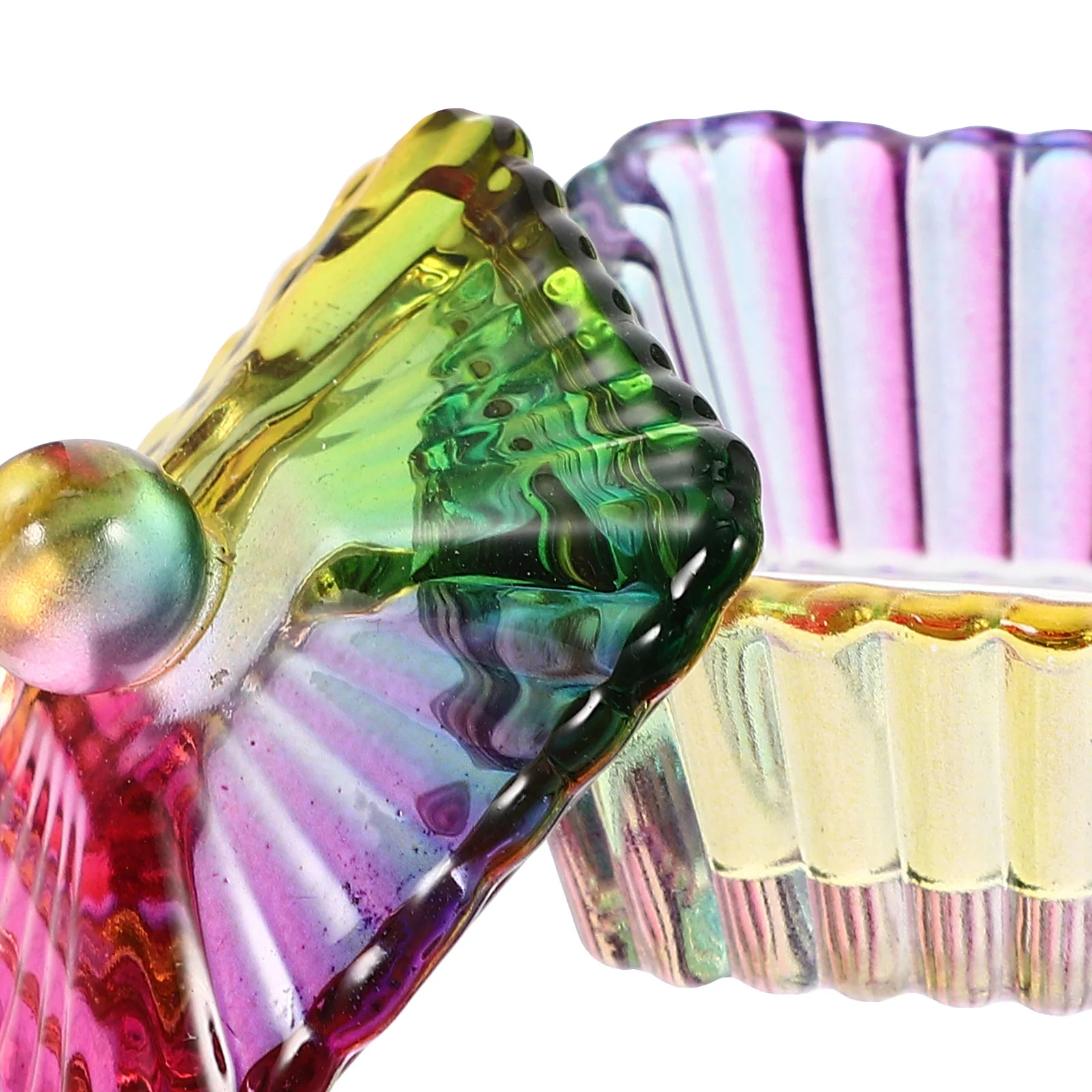 2 шт. красочная хрустальная чашка лоток для пудры гель-лак ногтей стекло