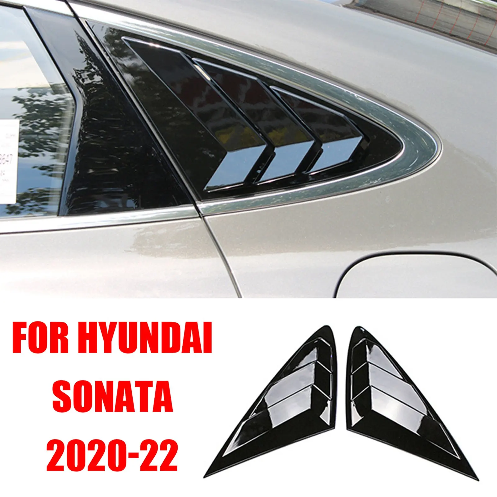 

Глянцевая черная боковая Решетка окна для Hyundai Sonata 2020-2022
