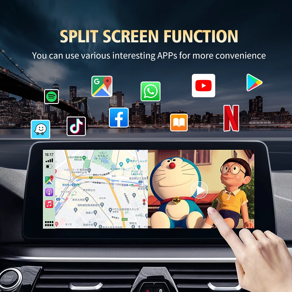 Carlinkit беспроводной Android авто Apple CarPlay Ai Box 4 Гб + 64 Qualcomm 8 ядер YouTube Netflix для Audi Toyota Nissan
