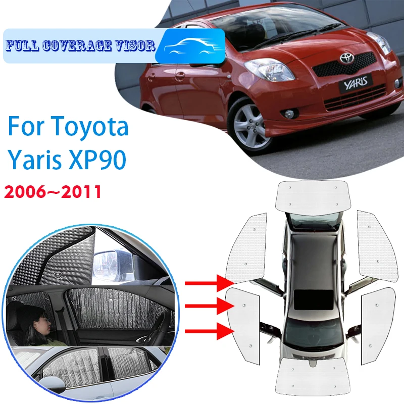 

For Toyota Vitz Yaris XP90 2006~2011 2009 Car Window Windshield Sunshade Front UV Protect Reflector Sun Shade Auto Sun Visor