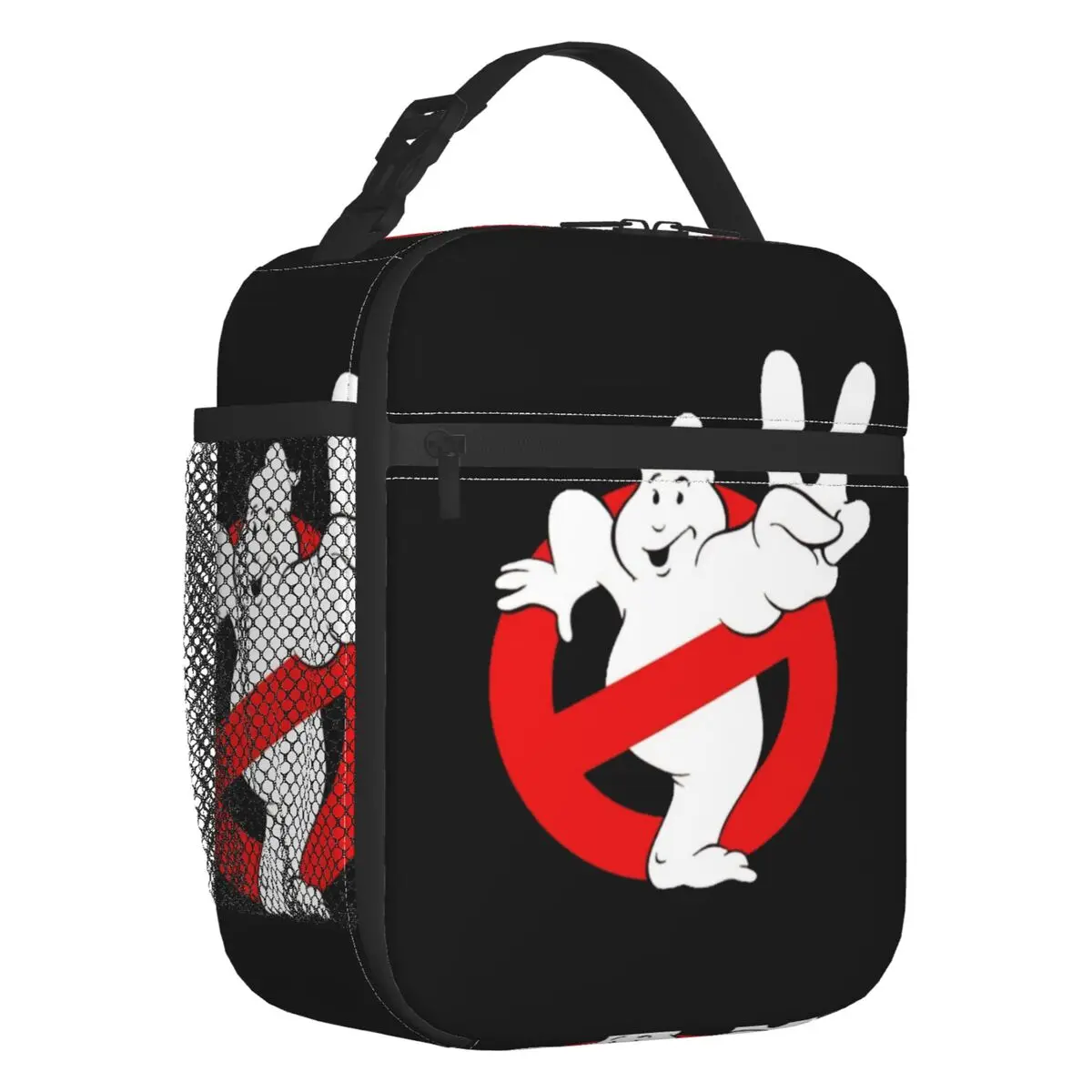 

Cute Ghostbusters Logo Portable Lunch Boxes Multifunction Supernatural Comedy Film Cooler Thermal Food Insulated Lunch Bag Work