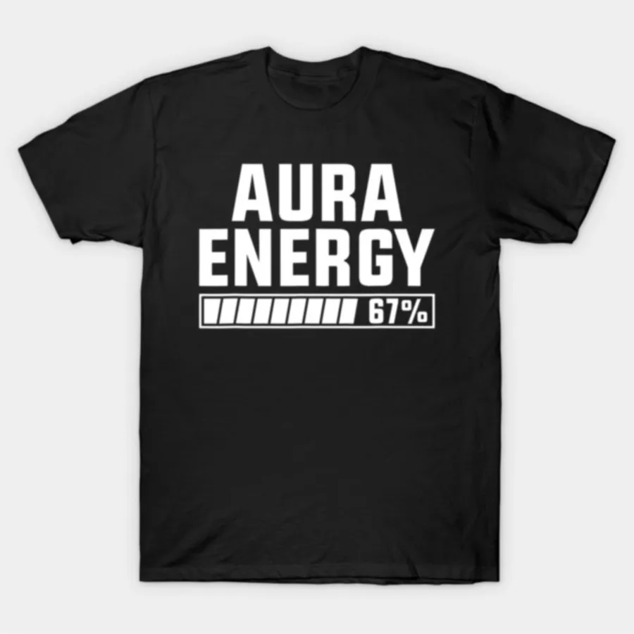 Фото Футболка Aura Energy Number 67 Six Seven Gen Alpha Slang для мужчин и женщин, футболки из 100% хлопка, топы с короткими рукавами 1012-3 №1