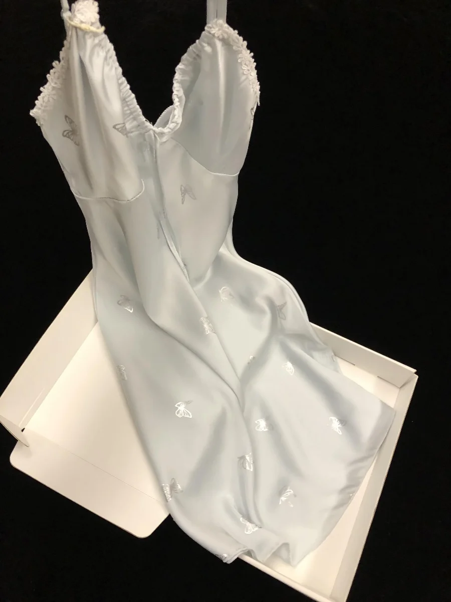 Sin Glee Pure Desire Sle сексуальная ночная рубашка из ледяного шелка на бретельках женское