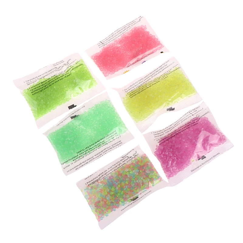 Светящийся Песок 3-5 Мм Декоративные Камешки 1000 Шт. Для Дома Сада Дорожек Газонов