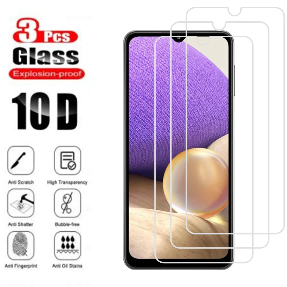 

3pcs screen protector glass cover for samsung galaxy a12 a03s a03 core a02 a22s a32 a42 a52 a52s a72 a13 a53 m52 5g m12 m32 m22