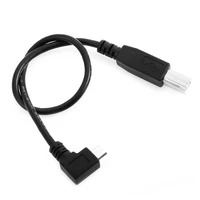 jimier cy cable 30cm right angled 90 degree micro usb otg to standard b type printer scanner hard disk cable
