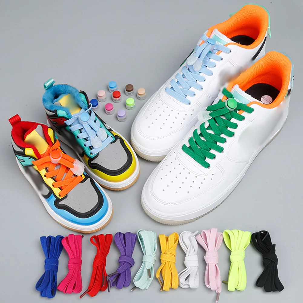 

Shoe Buckle 1Pair Flat Shoelaces for Sneakers Fabric Shoe laces White Black Shoe lace Boot Laces for Shoes Classic Shoestrings