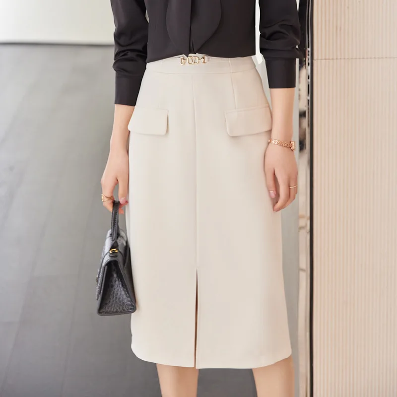 Skirts Slim Hips Spring Summer Elegant Ol Styles Professional Office Ladies Skirt S-4xl