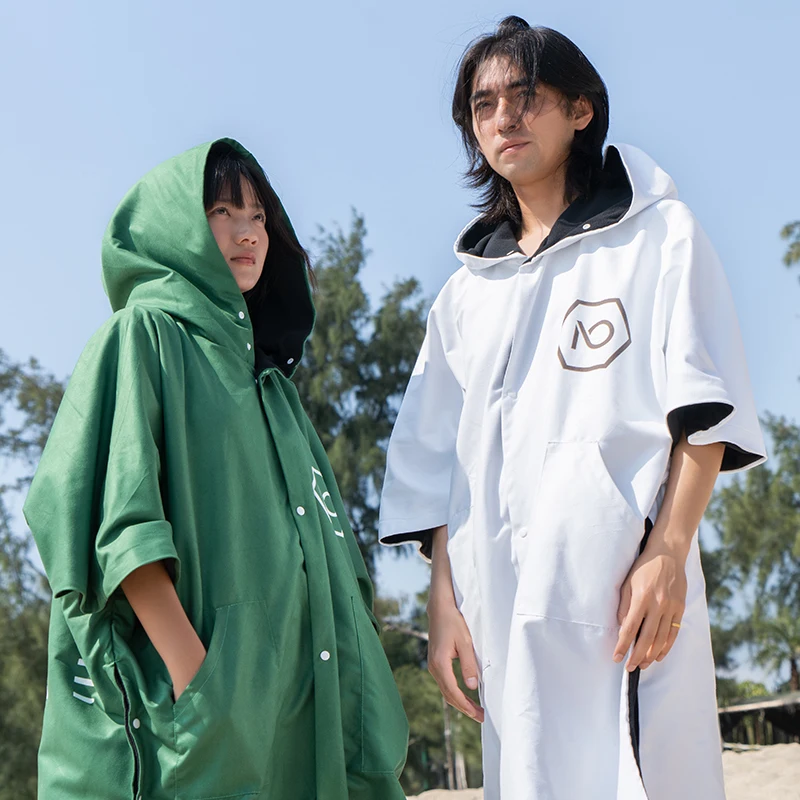 Nu-June Diving Towel Clothing Men's and Women's Quick-Drng Surfing Poncho Absorbent Beach Fleece-lined Warm Swimming ...