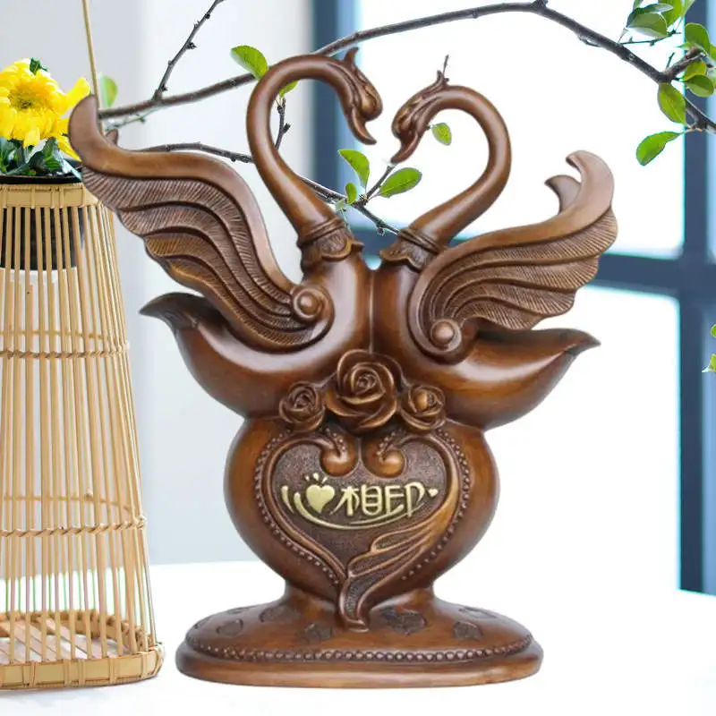 

Украшение в виде лебедя, свадебный подарок для лучшего друга, поделки из смолы, украшение для дома, гостиной, винного шкафа, аксессуары для украшения дома