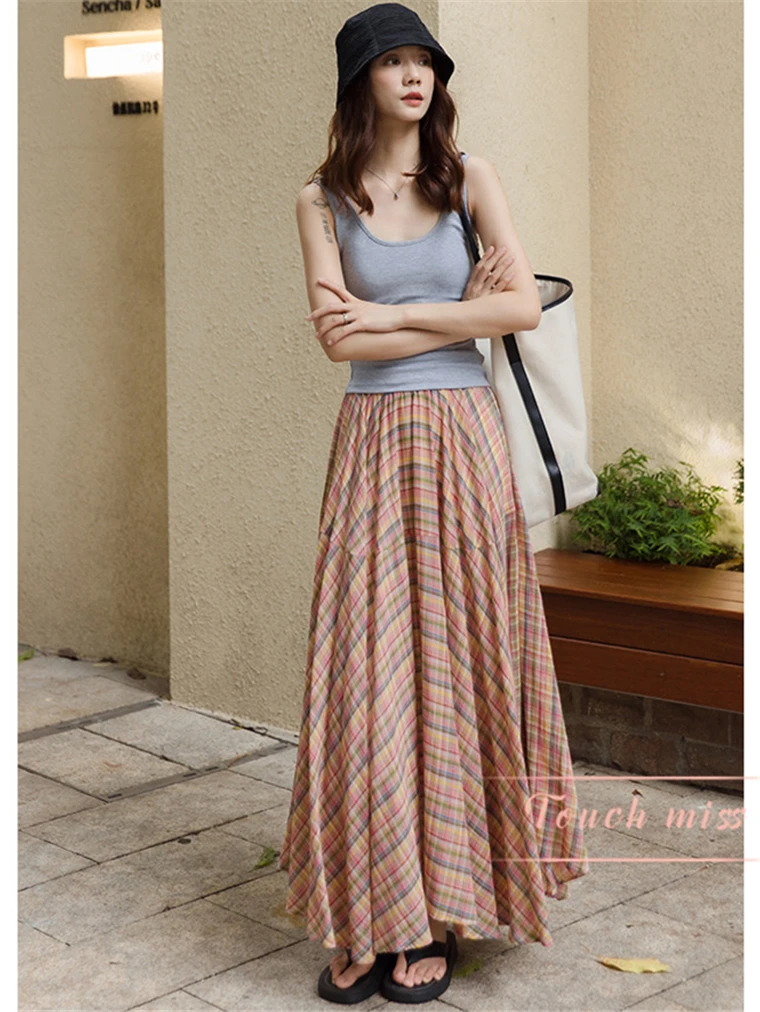 Элегантные длинные юбки-макси для женщин Новинка весна-лето 2024 юбки с высокой
