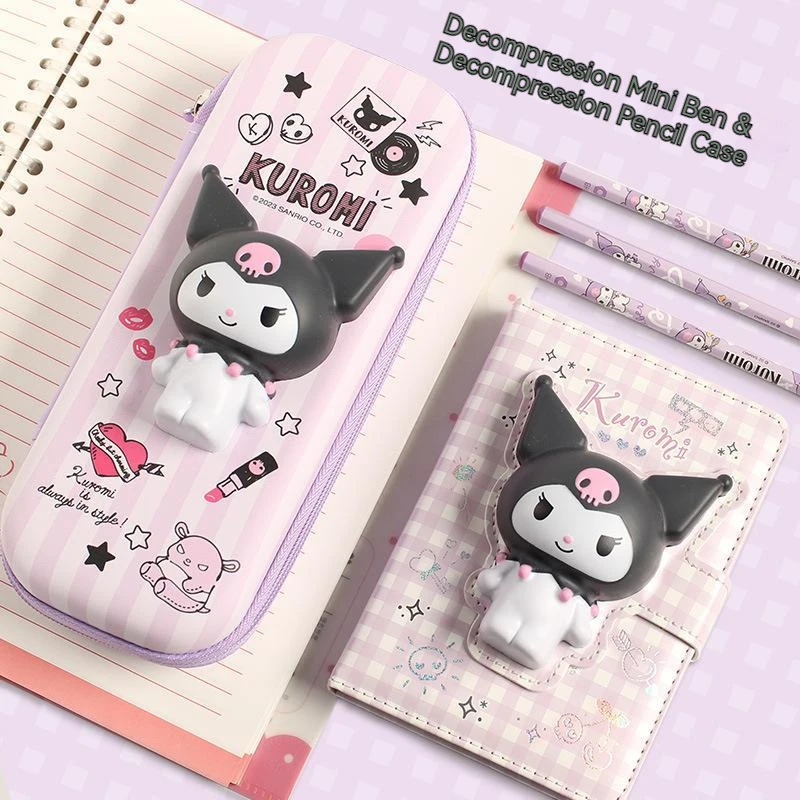 

Фотокарандаш Sanrio Kuromi, объемная трехмерная школьная сумка для карандашей, высокая стоимость, вместительная коробка для канцелярских принадлежностей, подарок на день рождения