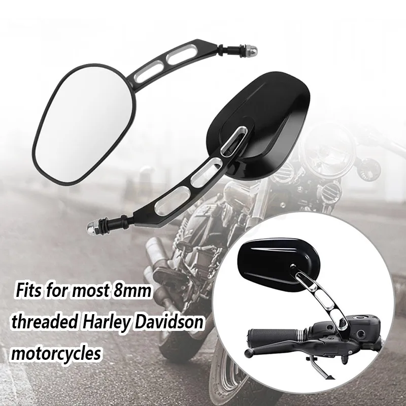 

Universal Motorcycle Black Rearview Side Mirrors For Harley Touring Road King Dyna Softail FLHTC Classic Sportster XL 1200 883