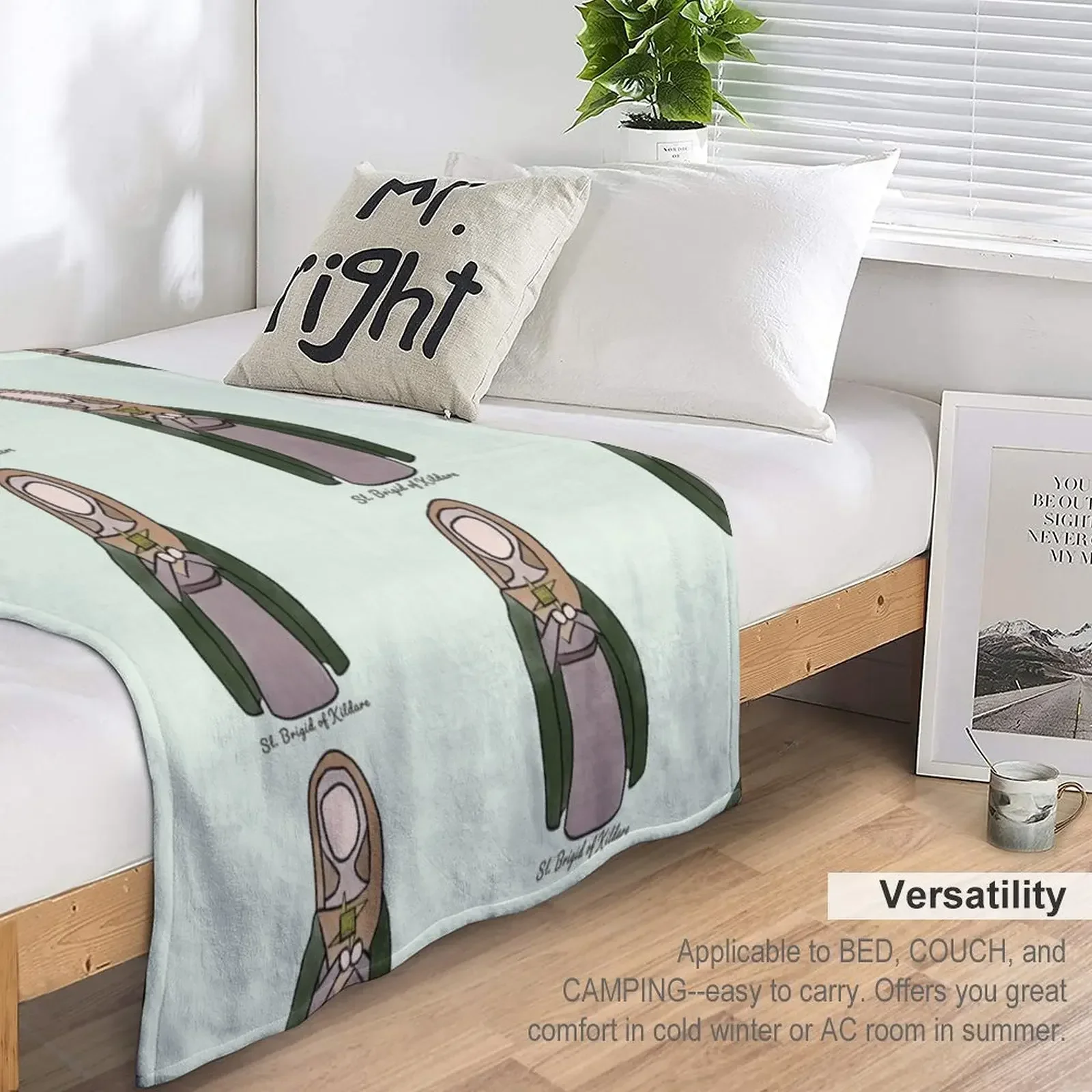 Декоративное одеяло из фланелевой ткани St. Brigid of kilосе летние мягкие одеяла