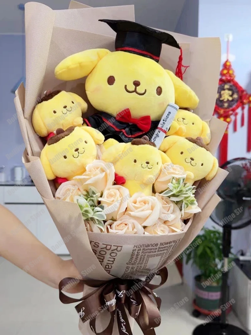 Лидер продаж Sanrio Kawali Пом Пурин плюшевый букет креативная милая мягкая кукла День