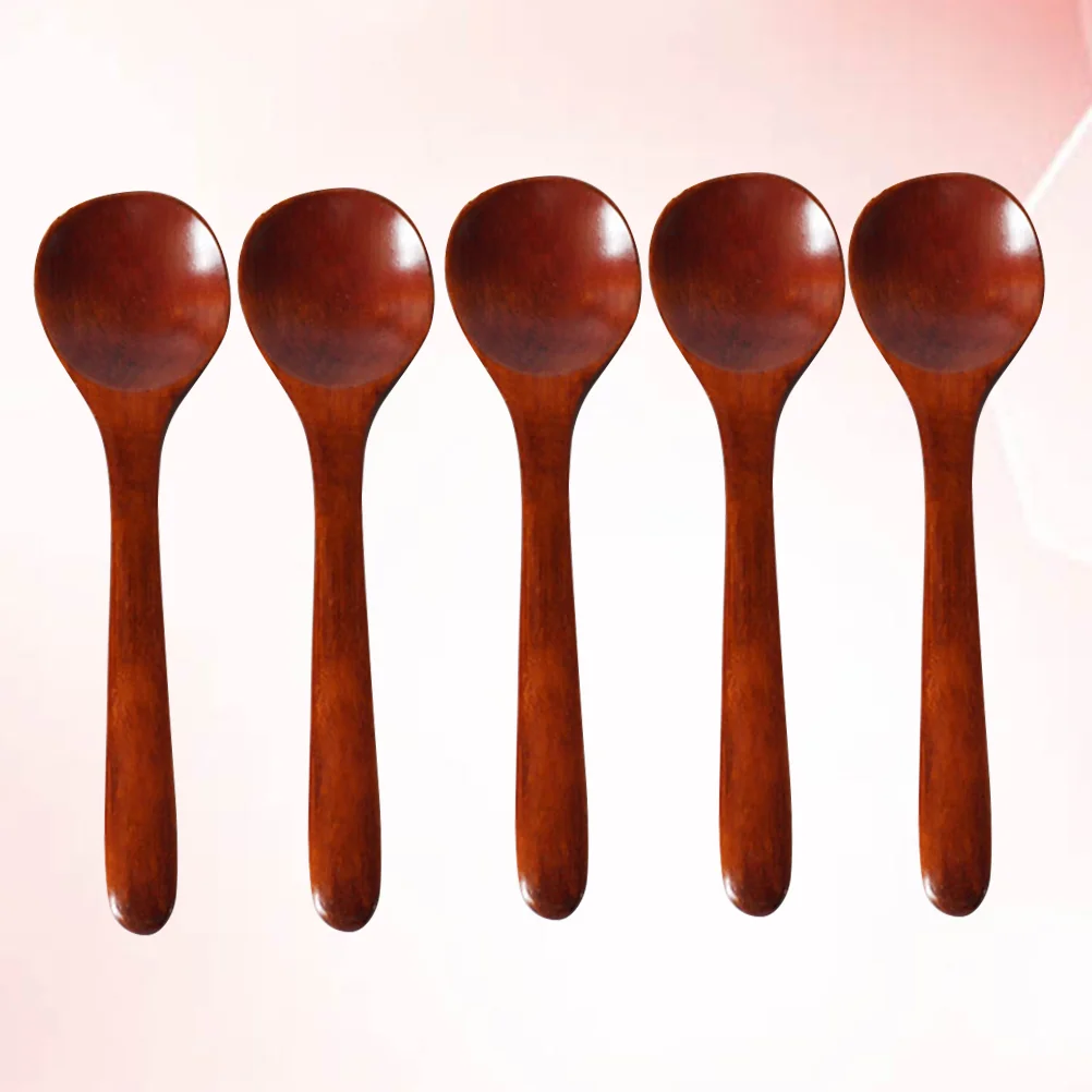 

5pcs Small Wooden Spoons for Cooking Honey Tea Coffee Stirring Spoon
