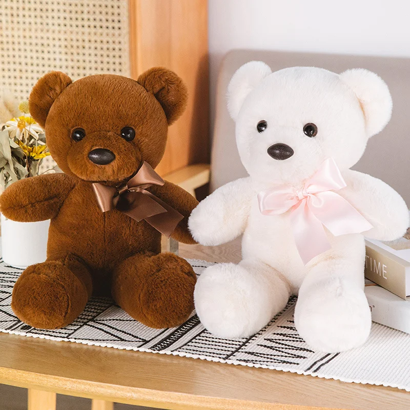 Lovely Ribbon Bear Plush Doll Soft Cartoon Animal Stuffed Toy Cute Pillows Teddy Toys Baby Comfort Dolls Girl Gift |