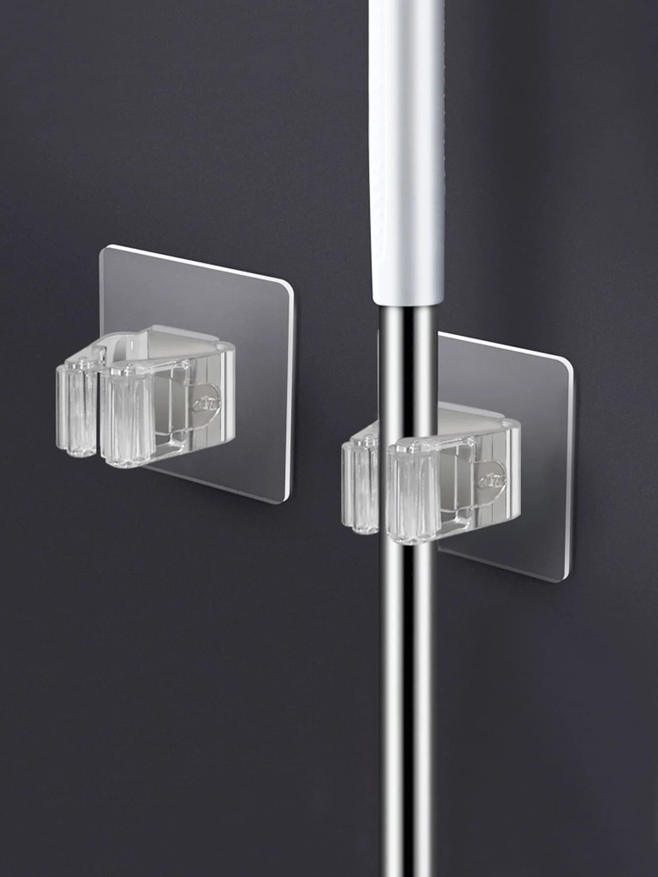 Крючок для швабры без перфорации прочный клей настенный бесследный прозрачный