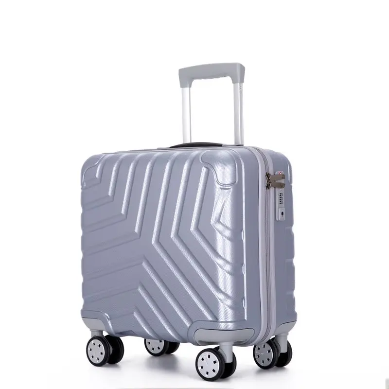 

16" Travel Luggage, Hardside Suitcase Luggage with Spinner Wheels TSA Lock, Silver