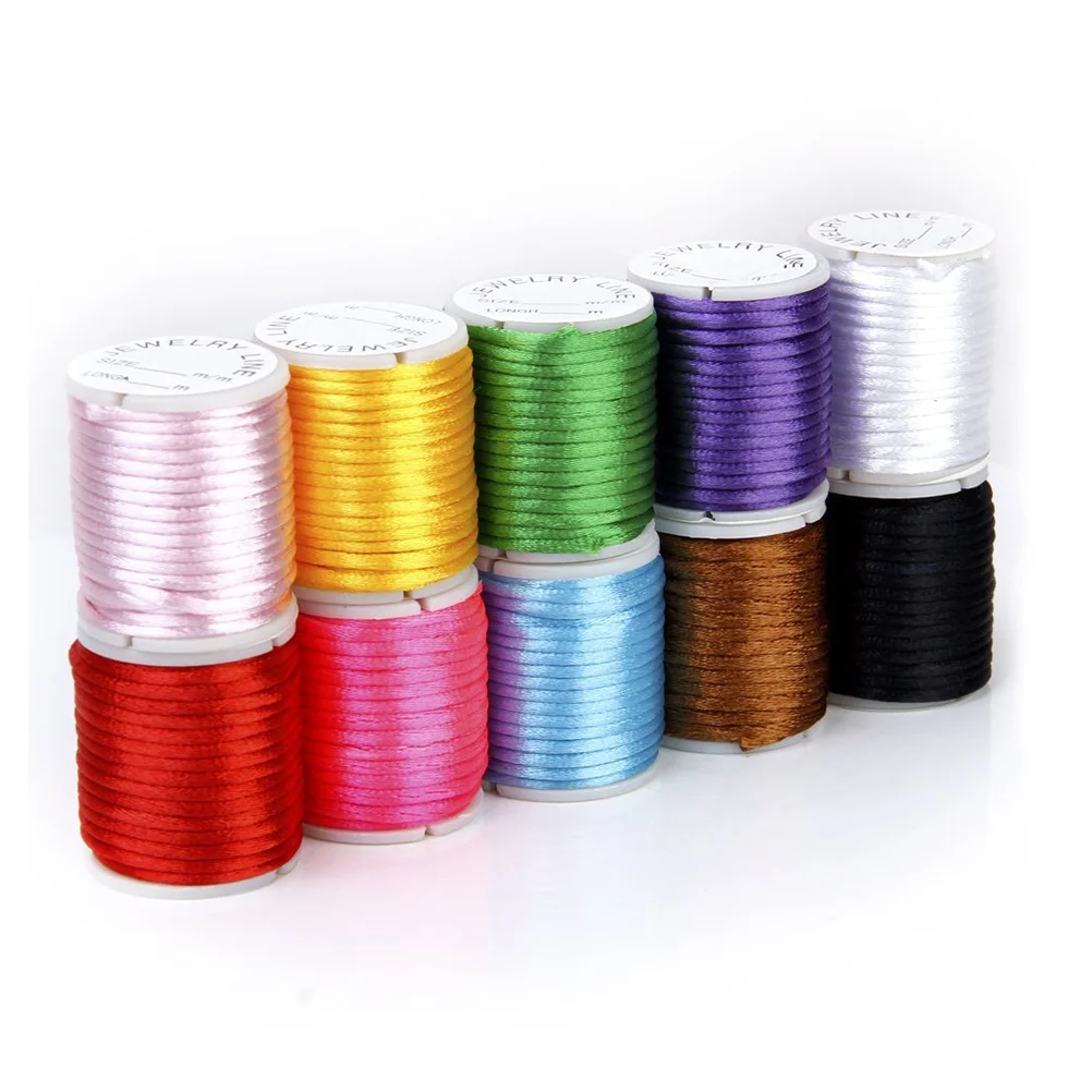 

Cord Satin Beading String Knitting Nylon Thread Making Macrame Necklace 2Mm Knots Jewelry Chinesetrim Friendship