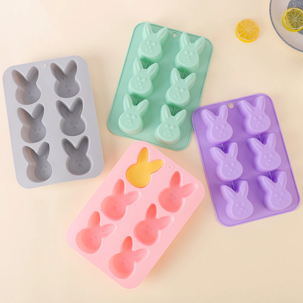 6-луночные формы для торта с изображением кролика и мусса в форме головы