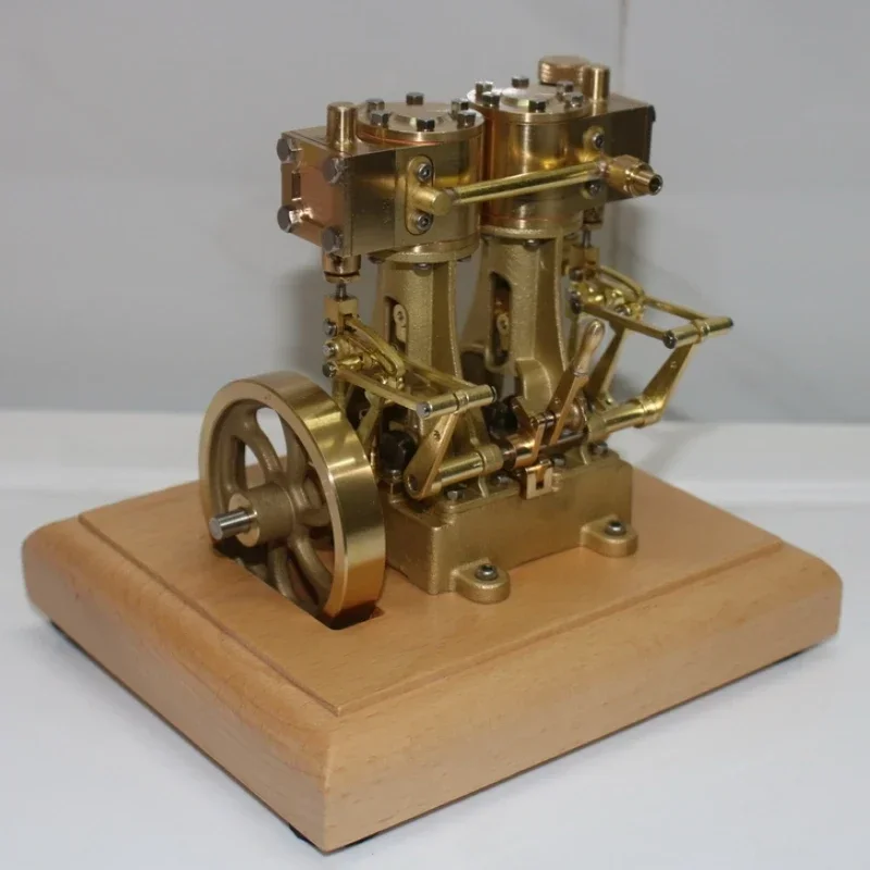 Вертикальный двойной цилиндр рабочая винтажная игрушечная Паровая машина
