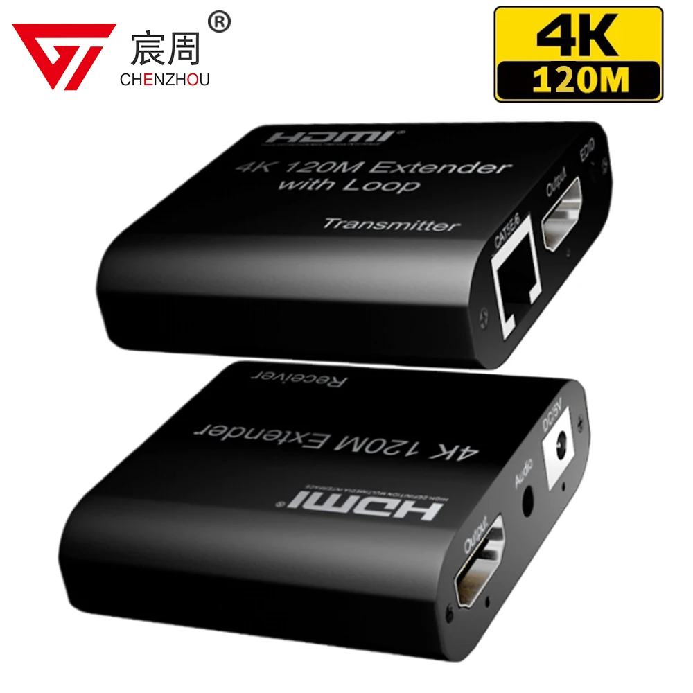 Фото 4K 120 м HDMI удлинитель Vs 1080p 60 м HDMI удлинитель аудио видео конвертер по Rj45 Cat5e Cat6 Ethernet-кабель для PS4 ПК ноутбука к телевизору №1