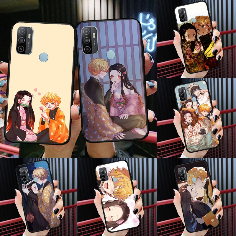 

Demon Slayer Nezuko And Zenitsu For OPPO Find X5 Pro X3 Pro A5 A9 A31 A53 A54 A74 A94 A15 A52 A72 A83 A93 A16 Cover Case