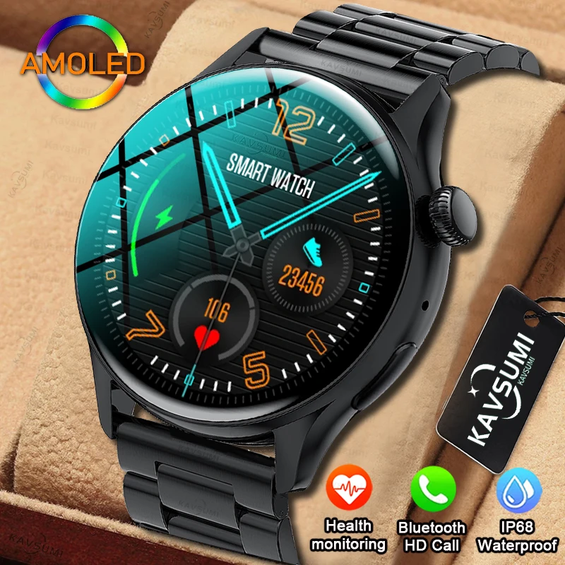 

2023 New Smartwatch Mens 1.43 inch AMOLED 466*466 Screen Support Always On Display Smart Watch IP68 Waterproof For Huawei Xiaomi