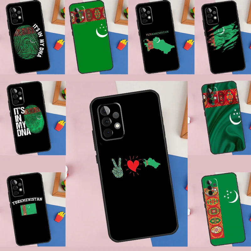 Чехол с туркеменским флагом для Samsung Galaxy A54 A34 A14 A32 A22 A12 A13 A23 A33 A53 A73 A51 A71 A52
