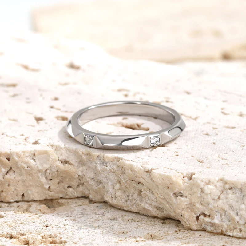 

925 Sterling Silver Couple Luxury Brand Ring Light Luxury Jewelry Fashion Jewelry Gift