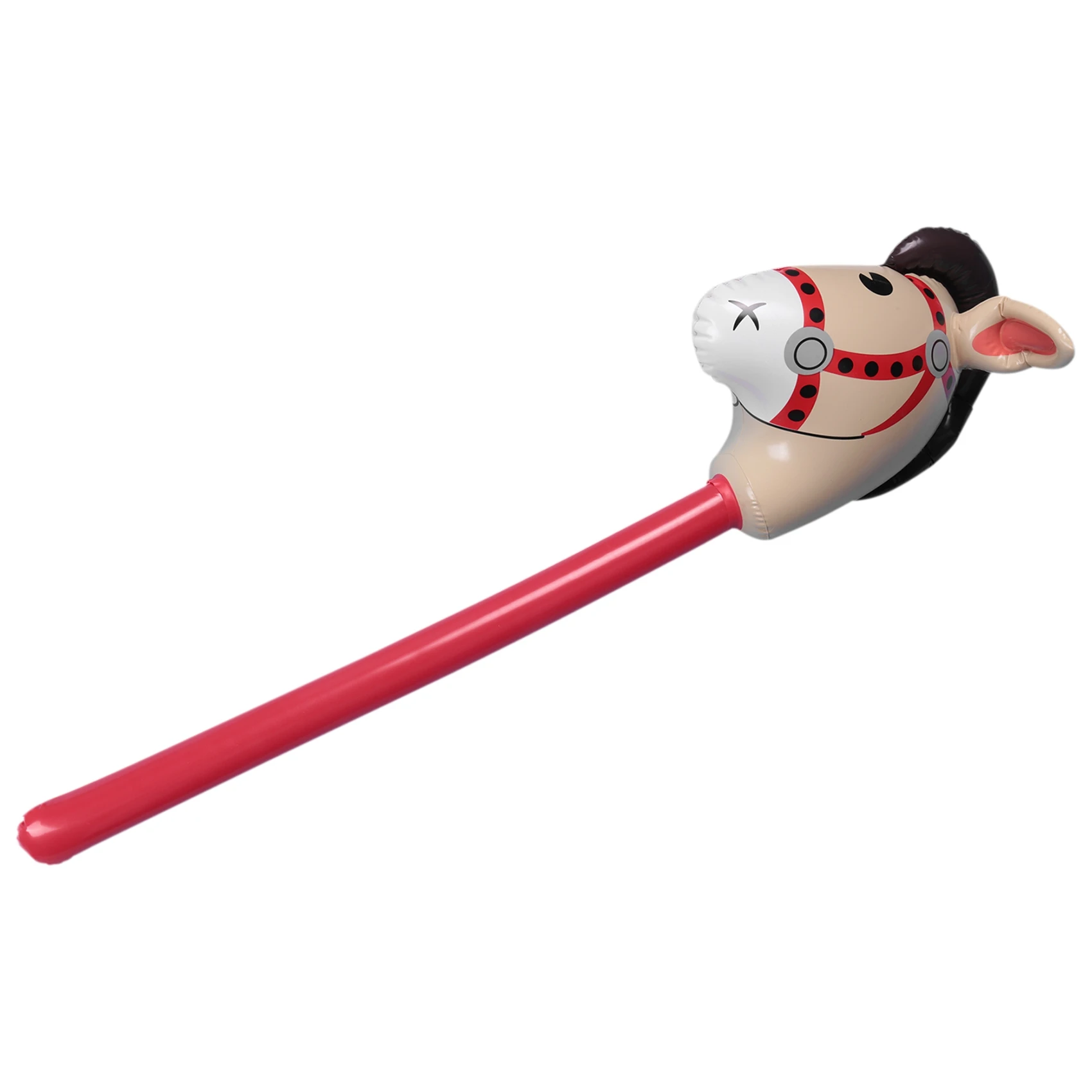 

3 PCS Inflatable Horse Heads Cowgirl Stick PVC Balloon Outdoor Educational Toys for Children Babies Birthday Gifts
