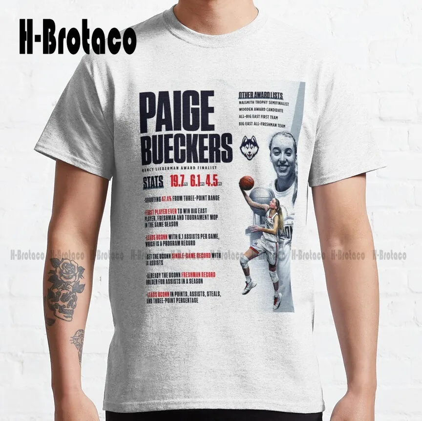 

Paige Bueckers Basketball Classic T-Shirt Men'S T-Shirts Custom Aldult Teen Unisex Digital Printing Tee Shirts Make Your Design